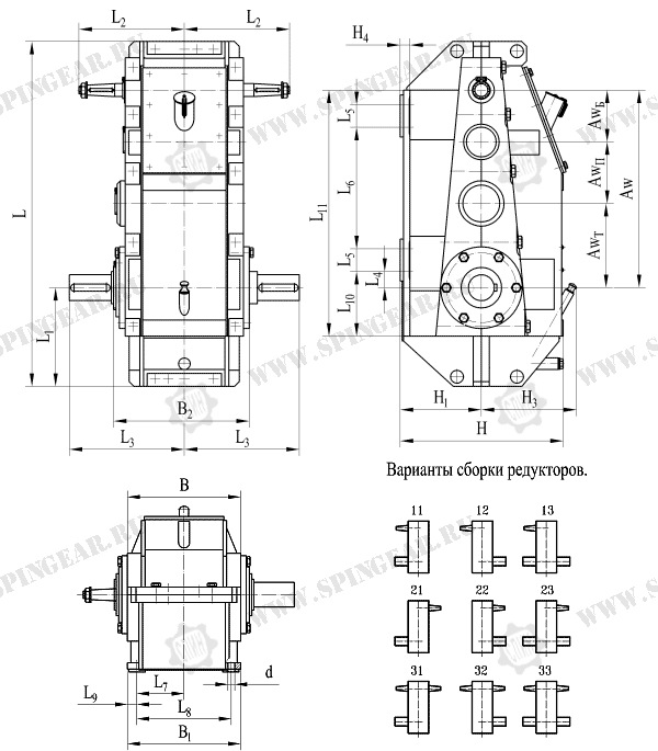 Редуктор вертикальный крановый ВКУ - 610СПР